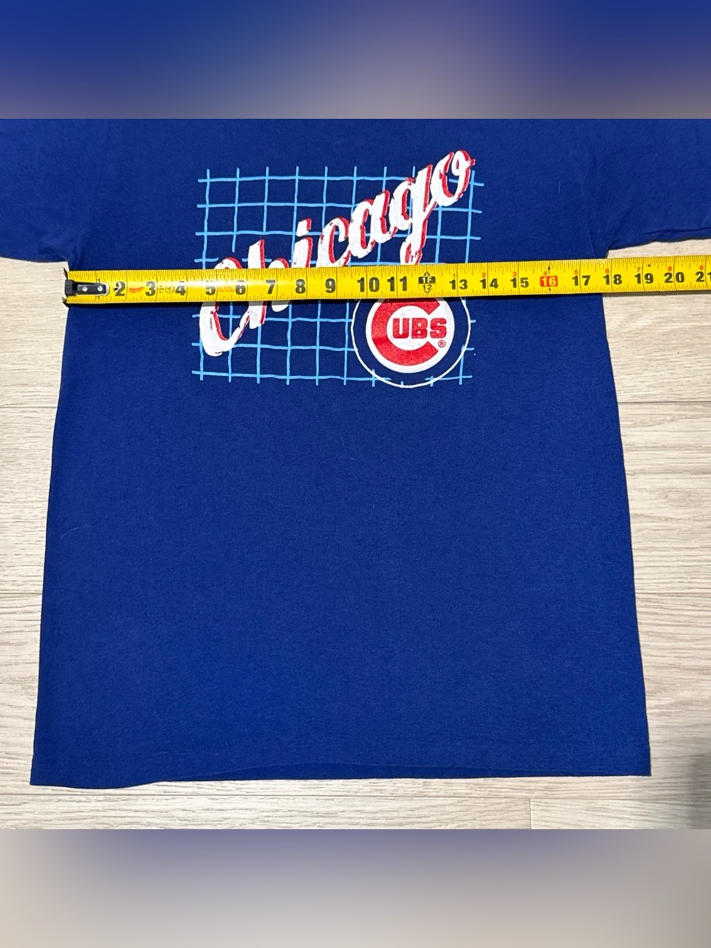 VTG 80s Champion Chicago Cubs Single Stitch T Shirt Large Fits Small Blue USA - Picture 3 of 6